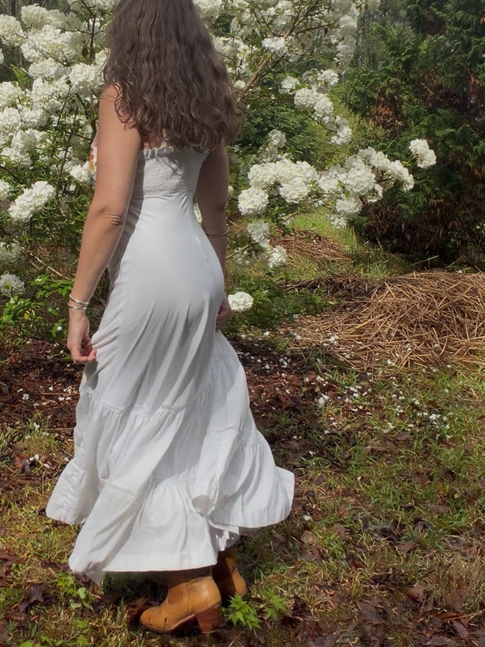 1970s Young Edwardian Cotton Dress - Picture 4 of 7